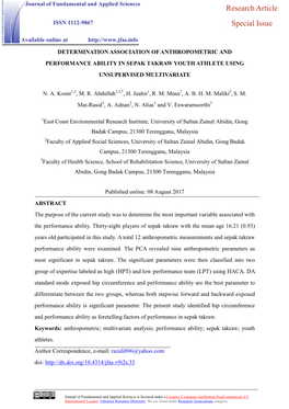 Research Article Special Issue