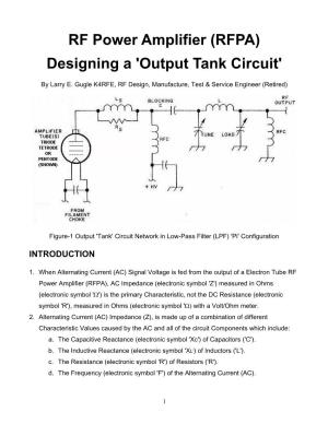 RF Power Amplifier (RFPA) Designing a 'Output Tank Circuit'