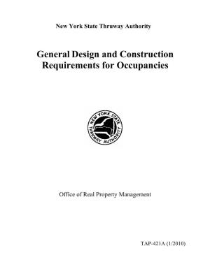 TAP-421A: General Design and Construction Requirements For