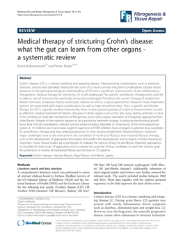 Medical Therapy of Stricturing Crohn's Disease