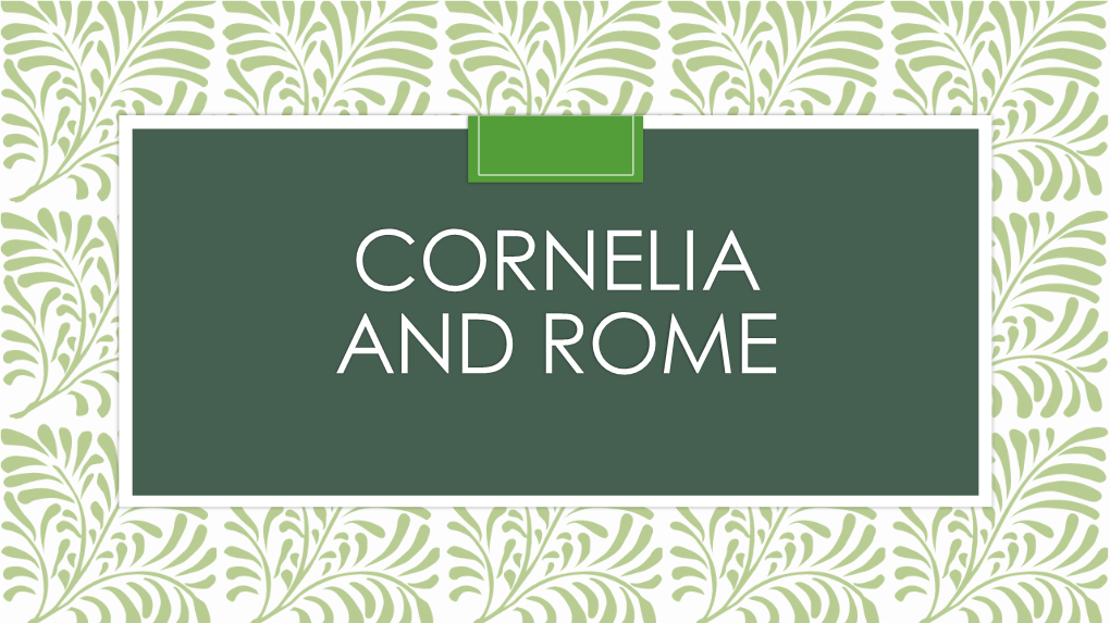 Cornelia in Rome Lancaster.Pdf