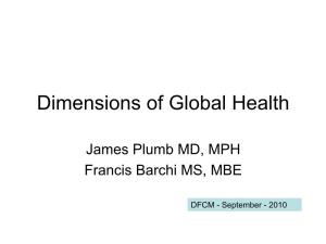 Dimensions of Global Health