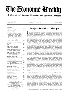 Praja—Socialist Merger