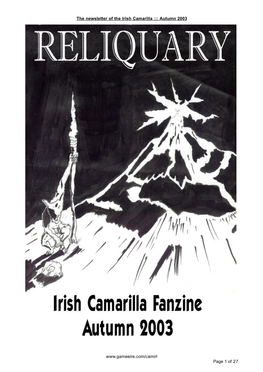 The Newsletter of the Irish Camarilla ::: Autumn 2003