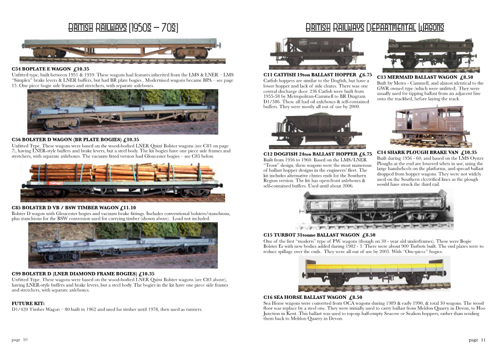 British Railways Departmental Wagons