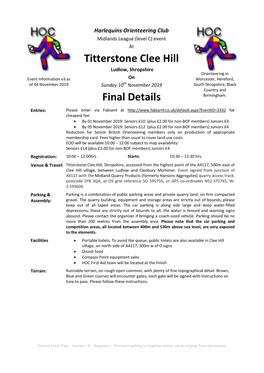 Titterstone Clee Hill Final Details