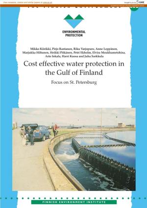 Cost Effective Water Protection in the Gulf of Finland