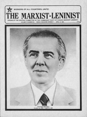 "THE MARXIST-LENINIST" (Weekly Magazine Number 7, April 14, 1985)