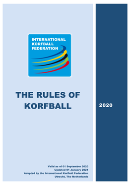 The Rules of Korfball 2020