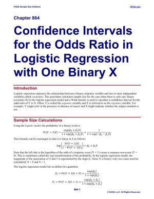 Confidence Intervals for the Odds Ratio in Logistic Regression with One Binary X