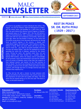 Rest in Peace Sr. Dr. Ruth Pfau ( 1929 – 2017 )