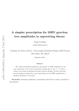 A Simpler Prescription for MHV Graviton Tree Amplitudes in Superstring Theory