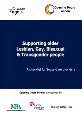 Supporting Older Lesbian, Gay, Bisexual & Transgender People