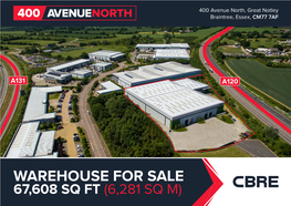 WAREHOUSE for SALE 67,608 SQ FT (6,281 SQ M) Description