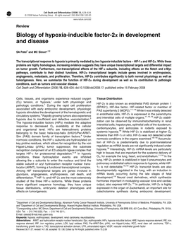 Biology of Hypoxia-Inducible Factor-2A in Development and Disease