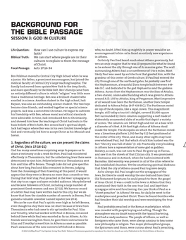 Background for the Bible Passage Session !: God in Culture