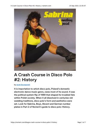 A Crash Course in Disco Polo #2: History | Norient.Com 23 Sep 2021 13:35:47
