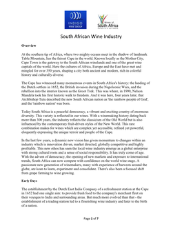 South African Wine Industry