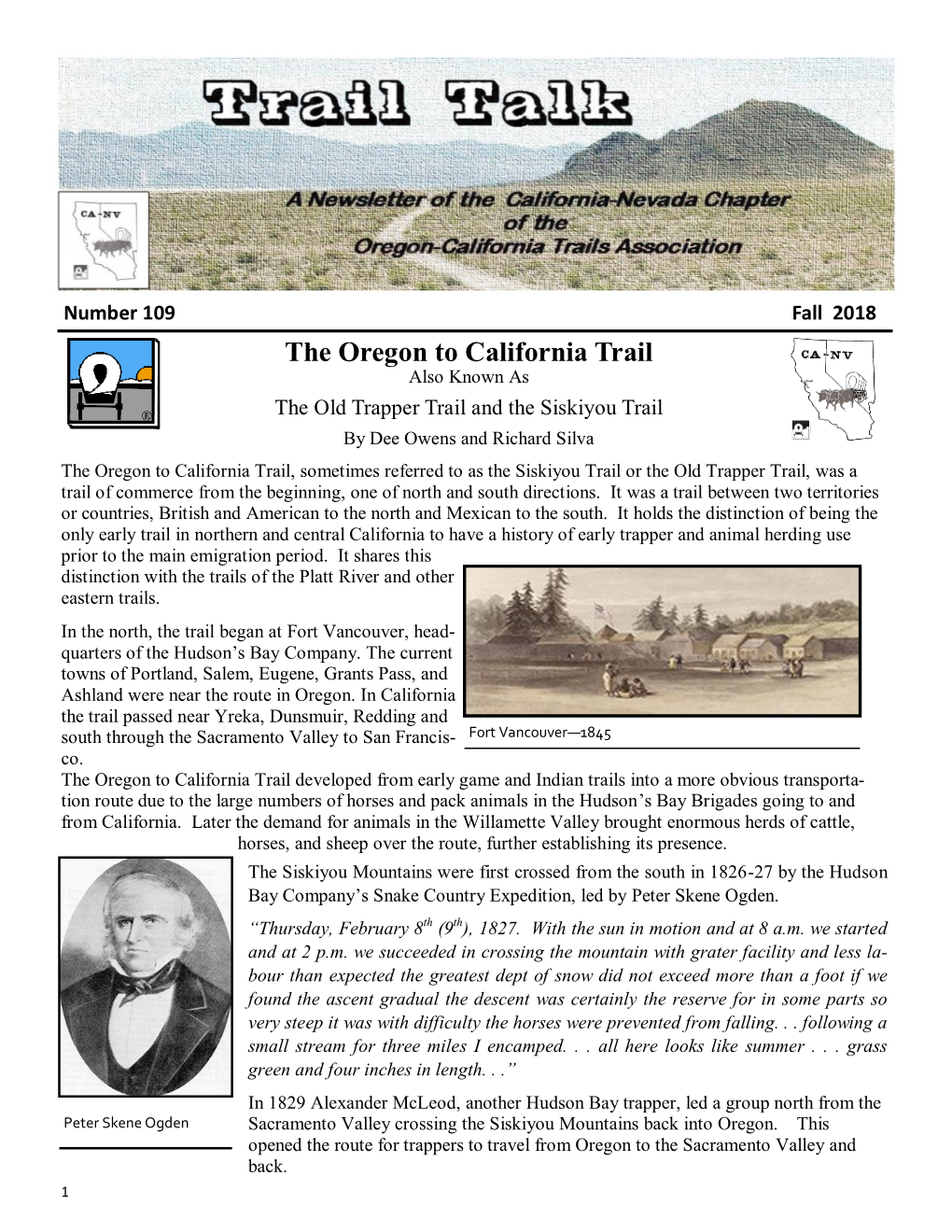 The Oregon to California Trail