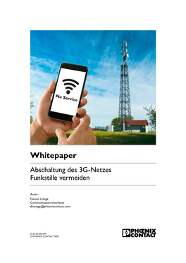 Whitepaper Abschaltung Des 3G-Netzes Funkstille Vermeiden