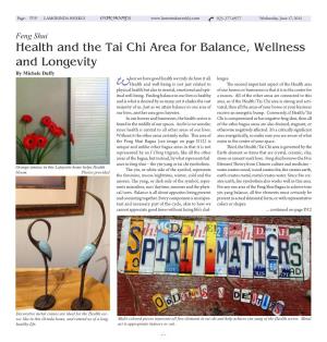 Feng Shui Health and the Tai Chi Area for Balance, Wellness