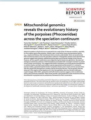 Mitochondrial Genomics Reveals the Evolutionary History of The