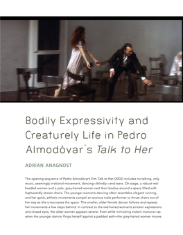 Creaturely Life and Bodily Expressivity In