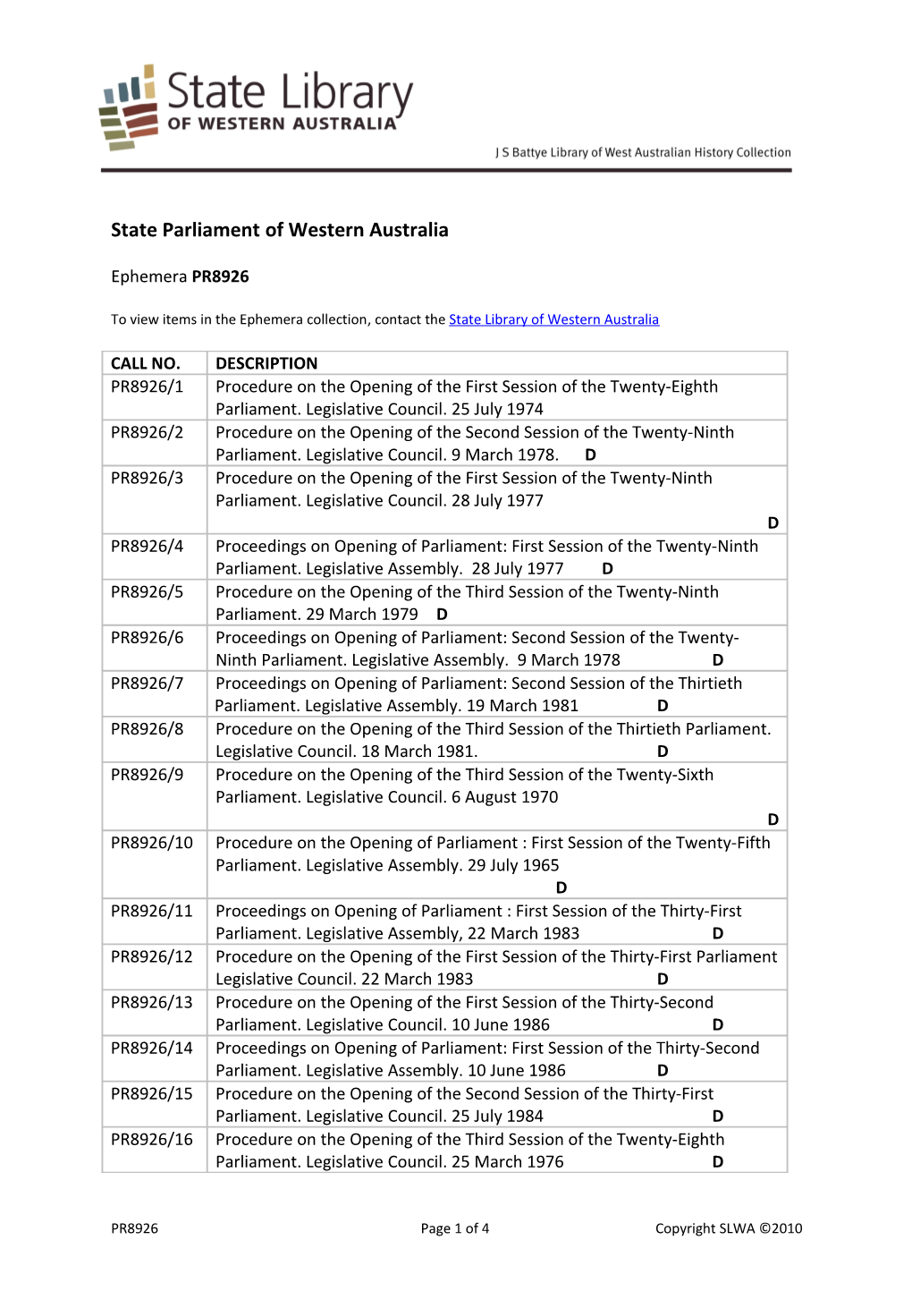 State Parliament of Western Australia