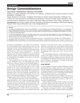 Benign Cementoblastoma