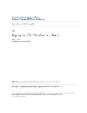 Toponyms of the Nanzhao Periphery/ John C