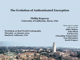 The Evolution of Authenticated Encryption