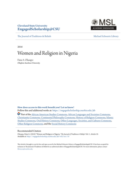 Women and Religion in Nigeria Fatai A