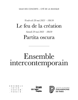 Ensemble Intercontemporain Programme