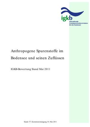 Anthropogene Spurenstoffe Im Bodensee Und Seinen Zuflüssen