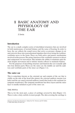 Basic Anatomy and Physiology of the Ear 11