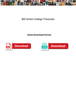 Bill Clinton College Transcript