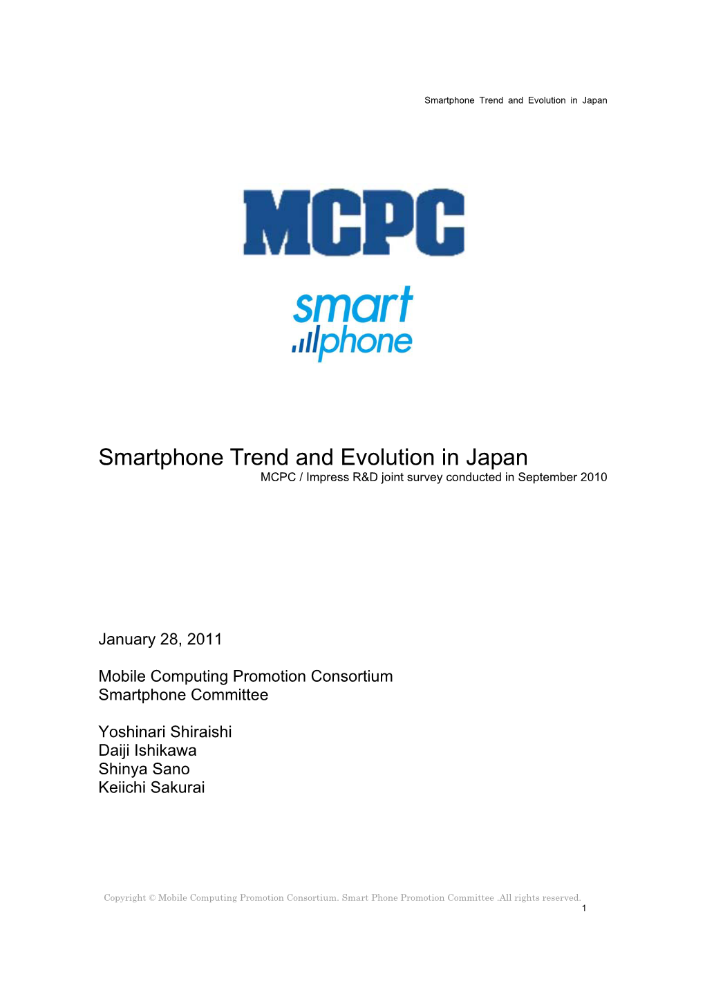 Smartphone Trend and Evolution in Japan