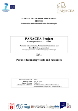 PANACEA Project Grant Agreement No.: 248064