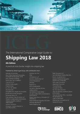 Shipping Law 2018 6Th Edition a Practical Cross-Border Insight Into Shipping Law