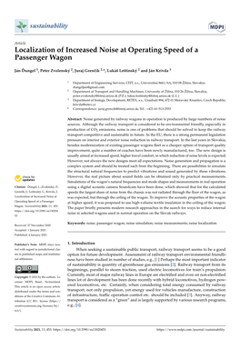 Localization of Increased Noise at Operating Speed of a Passenger Wagon