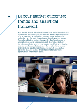 B Labour Market Outcomes: Trends and Analytical Framework