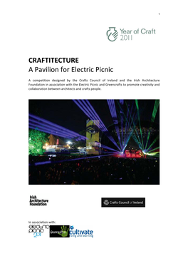CRAFTITECTURE a Pavilion for Electric Picnic