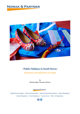 Public Holidays in South Korea