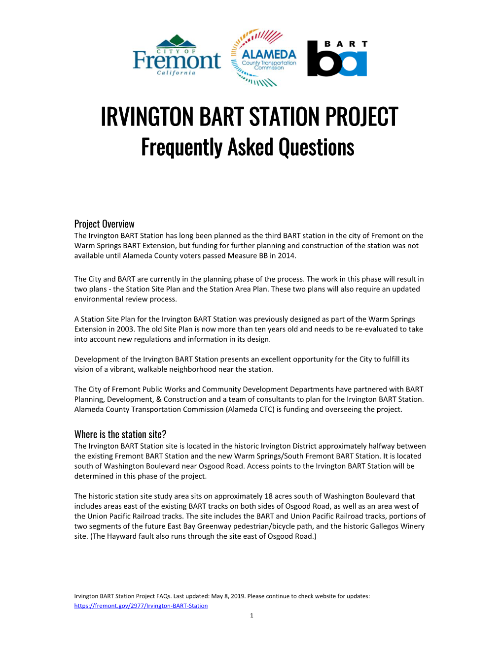 Irvington Bart Station Project