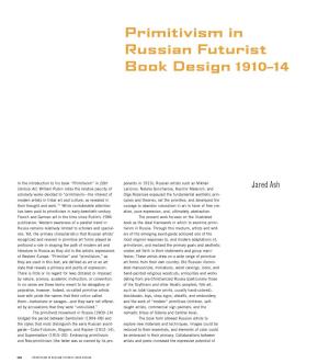 Primitivism in Russian Futurist Book Design 1910–14
