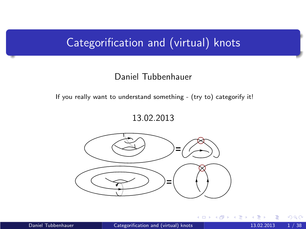 Categorification and (Virtual) Knots