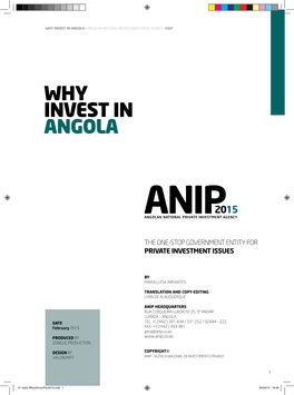Why Invest in Angola • Angolan National Private Investment Agency - Anip