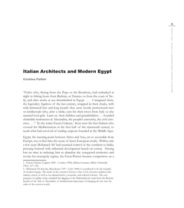Italian Architects and Modern Egypt