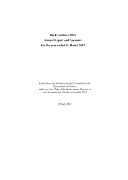 The Executive Office Annual Report and Accounts 2016-17