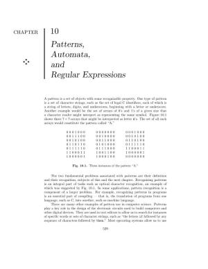 10 Patterns, Automata, and Regular Expressions